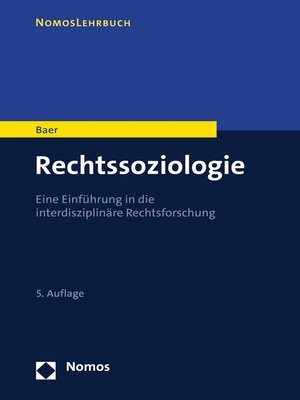 cover image of Rechtssoziologie